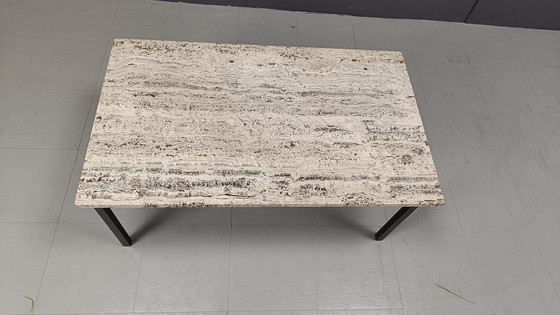 Image 1 of Table basse vintage en travertin, 1970