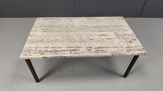 Image 1 of Table basse vintage en travertin, 1970