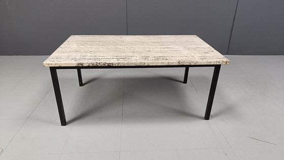 Image 1 of Table basse vintage en travertin, 1970