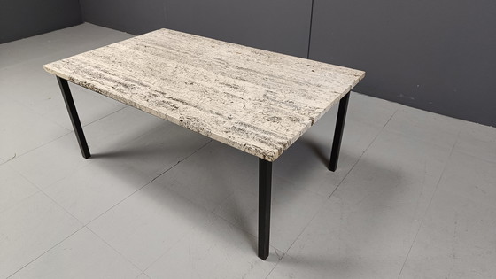 Image 1 of Table basse vintage en travertin, 1970