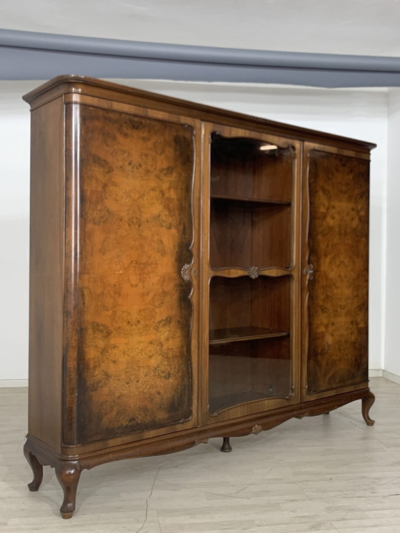 Image 1 of Chippendale buffet à compartiments armoire de salon antique vers 1920