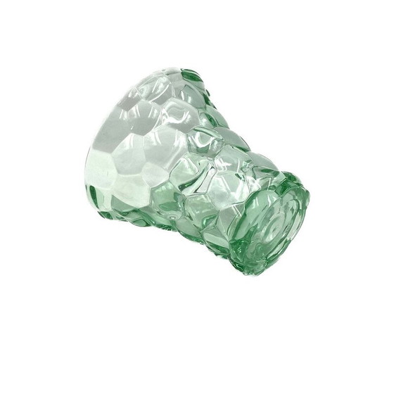 Image 1 of Vintage glass "honeycomb" vase by Pierre d'Avesn, France 1930