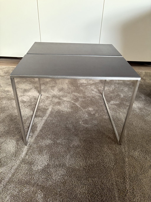 Metaform Slice 2 Side Tables Stainless Steel/Ceramic