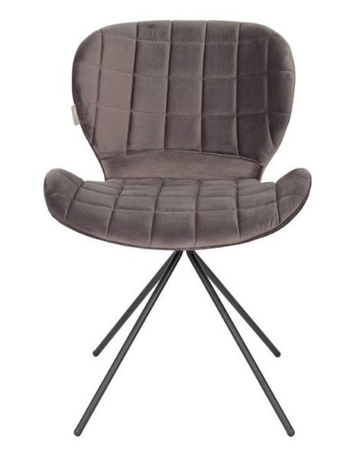 Zuiver Omg Chair, Gray Velvet