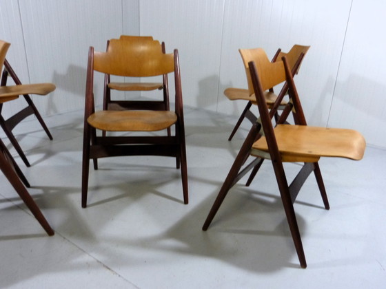 Image 1 of 6 Egon Eiermann SE 18 chaises pliantes Wilde + Spieth, 1950