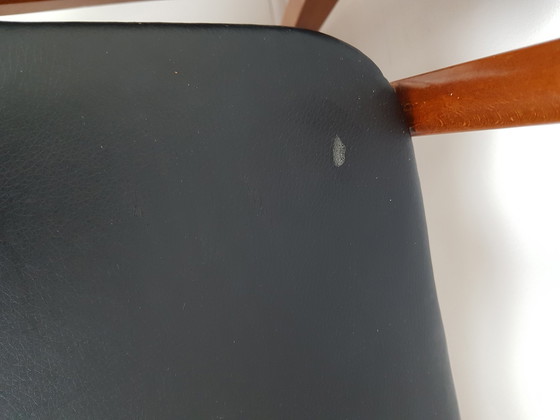 Image 1 of 6 Danish farstrup dining table chairs black skai