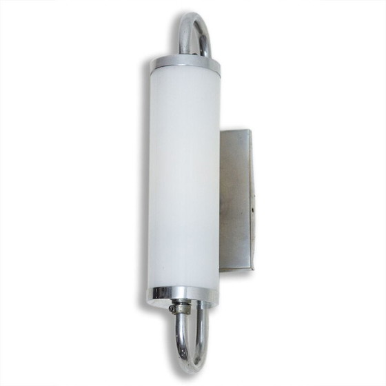 Image 1 of Lampada da parete vintage cromata a spirale "Bauhaus", Cecoslovacchia 1930
