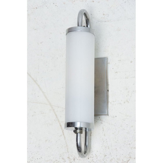 Image 1 of Lampada da parete vintage cromata a spirale "Bauhaus", Cecoslovacchia 1930
