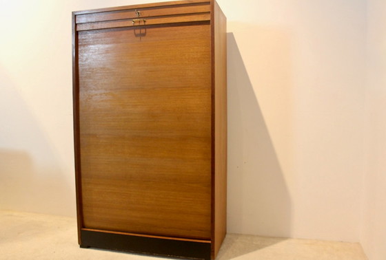 Image 1 of Bibliothèque hollandaise Bureau armoire de rangement avec porte coulissante