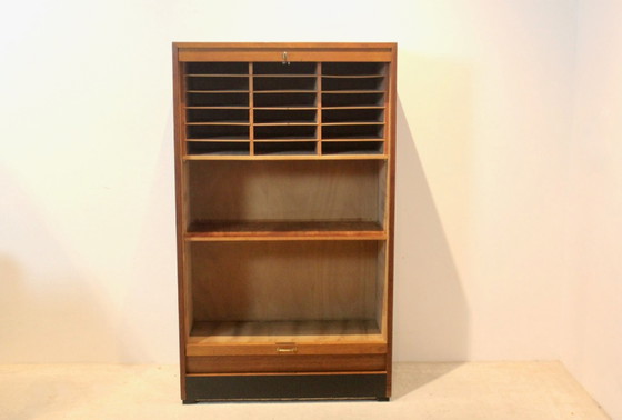 Image 1 of Dutch Library Office Storage Cabinet with Sliding Door