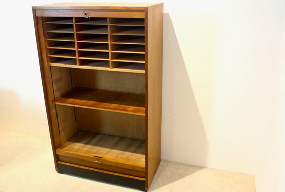 Image 1 of Dutch Library Office Storage Cabinet with Sliding Door