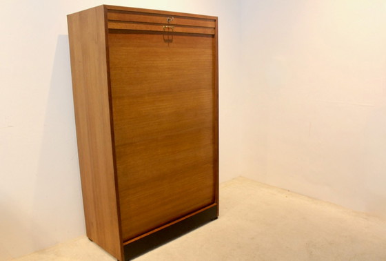 Image 1 of Bibliothèque hollandaise Bureau armoire de rangement avec porte coulissante