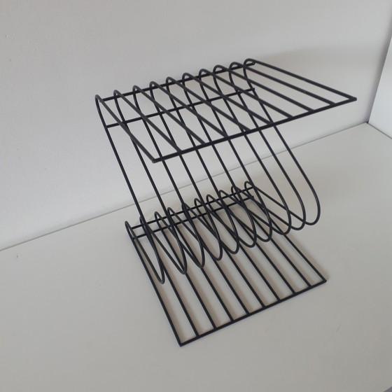 Image 1 of Sleek metal reading basket