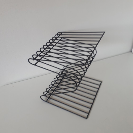 Image 1 of Sleek metal reading basket