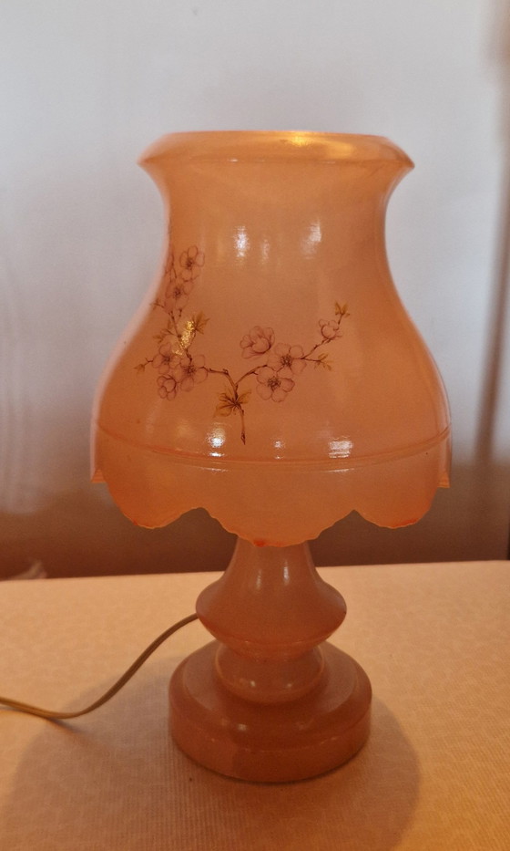 Image 1 of Vintage atmospheric Alabaster Table Lamp, Stone Lamp