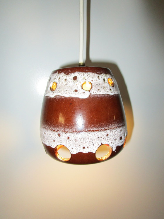 Image 1 of Deliziosa piccola lampada a sospensione in ceramica lava vintage anni '70