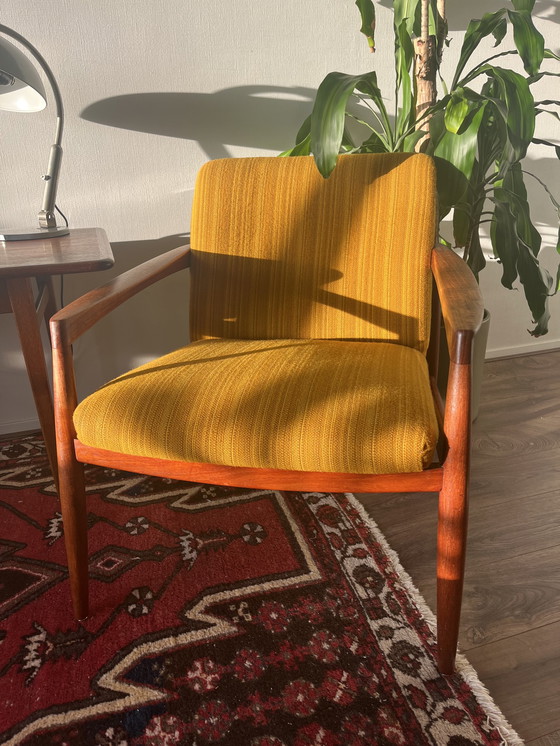 Image 1 of 2x Midcentury Teak Easy Chairs with Table