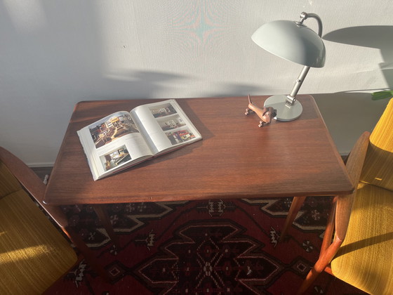 Image 1 of 2x Midcentury Teak Easy Chairs with Table