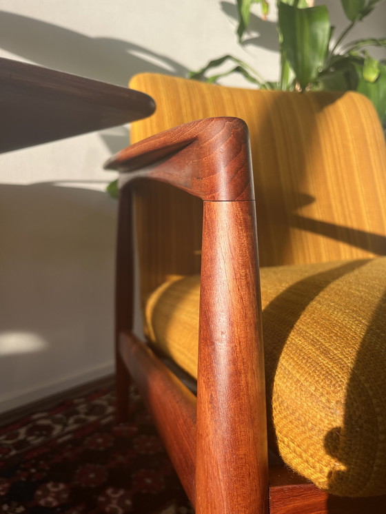 Image 1 of 2x Midcentury Teak Easy Chairs with Table