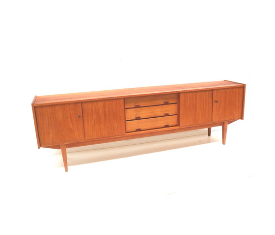 Image 1 of Large vintage sideboard with beautiful handles made in the 60s