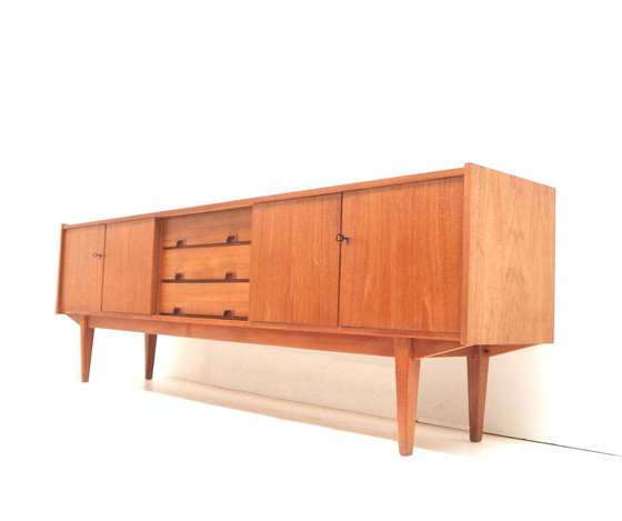 Image 1 of Large vintage sideboard with beautiful handles made in the 60s