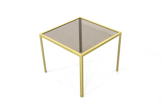 Image 1 of Tavolino / tavolino in ottone Vereinigte Werkstätten Hollywood Regency dorato