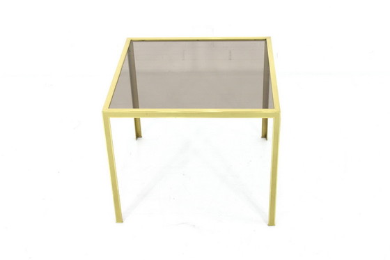 Image 1 of Tavolino / tavolino in ottone Vereinigte Werkstätten Hollywood Regency dorato