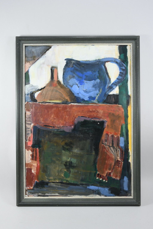 Greta Schreyer-Loebl - Still life with blue jug