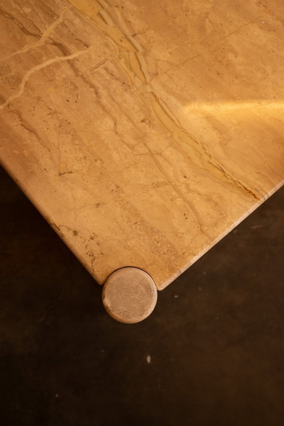 Image 1 of Vintage Italian Travertine Coffee Table - 1980s