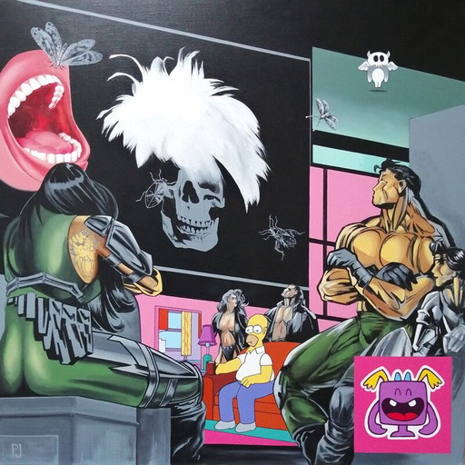 Retrato pop vintage de Warhol por Pierre Jacob, 2020