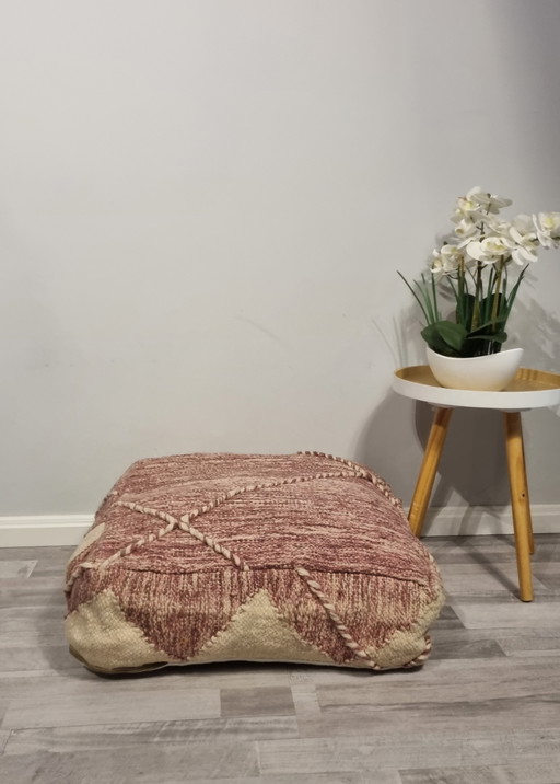 Vintage berber kilim pouf