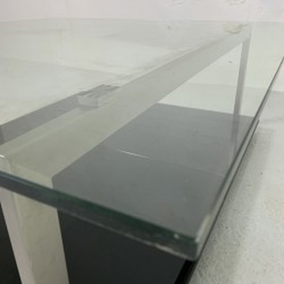 Image 1 of Table basse en verre, 110 x 110 cm, Rolf Benz et Metaform Style - 1990