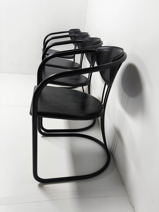 Image 1 of 4X Post Modern Memphis Dining Chairs 