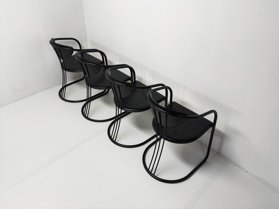 Image 1 of 4X Post Modern Memphis Dining Chairs 