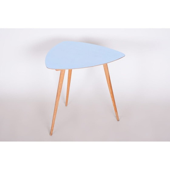 Image 1 of Vintage beechwood and formica side table, Czechoslovakia 1950