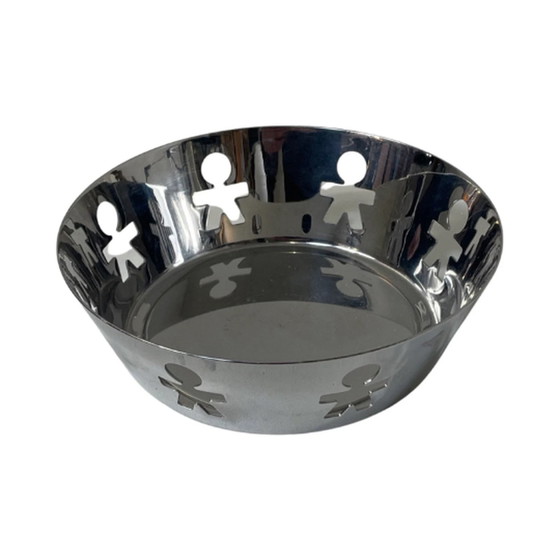 Image 1 of Stefano Giovannoni & Guido Venturini for Alessi - Bowl  model ‘Girotonde’ - King Kong - Stainless steel