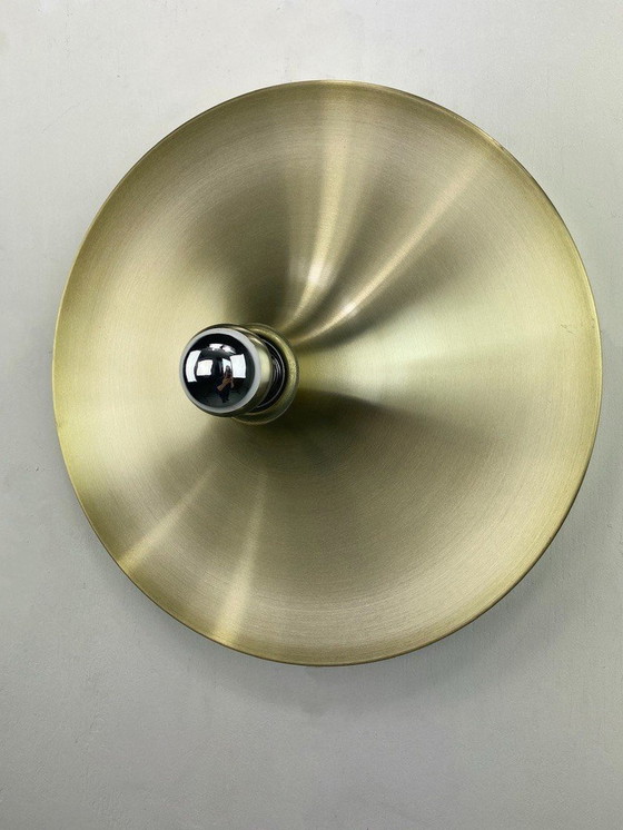 Image 1 of Disc Gold Design Wall Lamp Space Age 35Cm - Germany