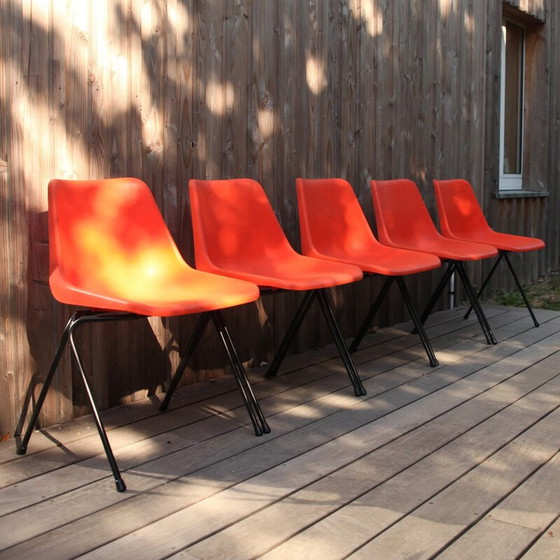 Image 1 of Set of 5 vintage chairs by Robin Day for Hille