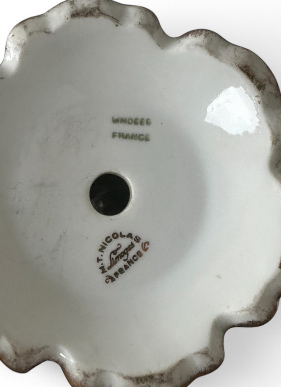 Image 1 of Candelieri in porcellana di Limoges, Francia, vintage, MT Nicolas