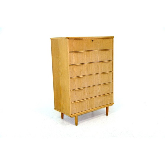 Image 1 of Vintage oak chest of drawers, Denmark 1960