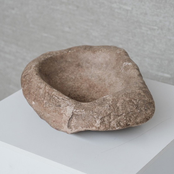Image 1 of Vintage primitive stone bowl, 1920s