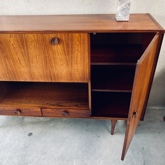 Image 1 of Rosewood Highboard Fristho 1960