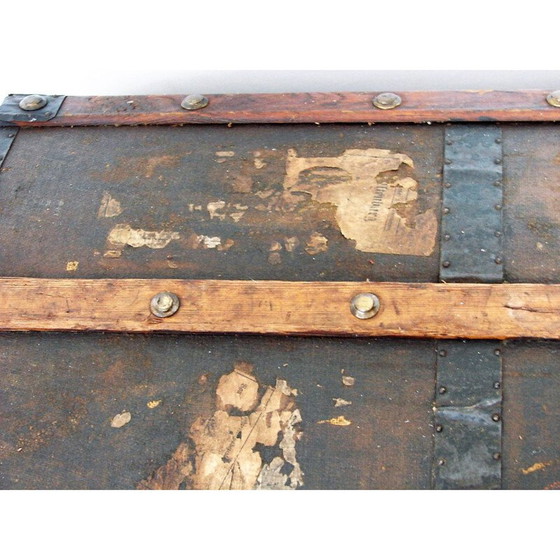 Image 1 of Baule d'epoca in legno e metallo, 1900