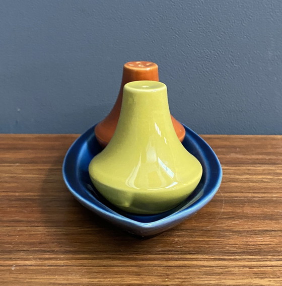 Image 1 of Salt  And Peper Shaker By Zenith Gouda Model 1668 Ceramics 1960S