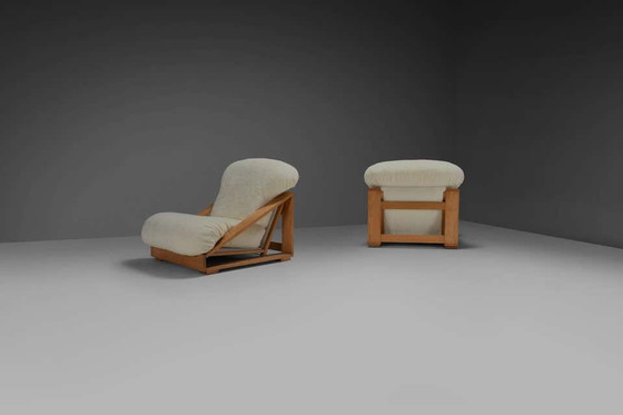 Image 1 of 2x Chaises longues en bois de Stilwood par Renato Toso et Roberto Pamio