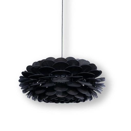 Ulap Design Big Ebonized Wooden Pendant Lamp | Made In Italy | Eco-Friendly