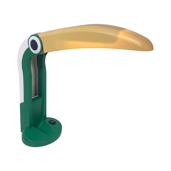 Image 1 of Lampe Toucan - Pop Art / Space Age Design - Edition verte et jaune