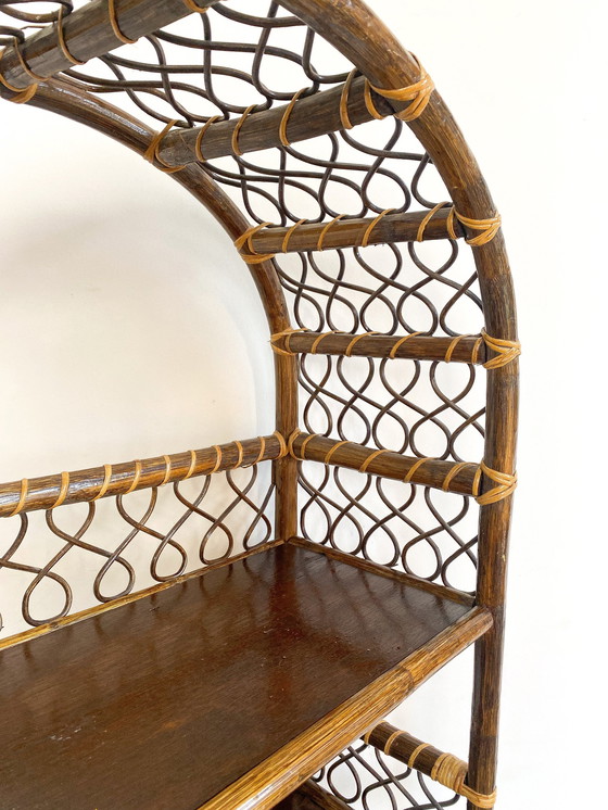 Image 1 of Rattan Wicker Bow Cabinet