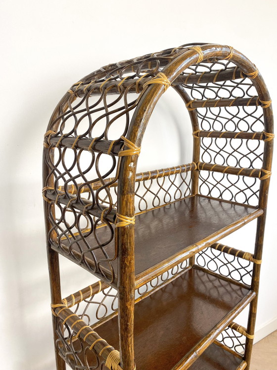 Image 1 of Rattan Wicker Bow Cabinet