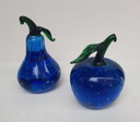 2X Murano Glass Apple And Pear, 1960S